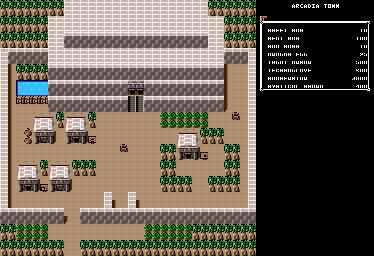 Thumbnail for a map of Arcadia Town for the SNES game Super Ninja Boy.