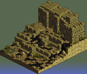 Thumbnail for a map of Banisha Castle Courtyard (Unmarked) for the SNES game Tactics Ogre: Let Us Cling Together.