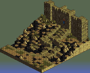 Thumbnail for a map of Banisha Castle Entrance (Unmarked) for the SNES game Tactics Ogre: Let Us Cling Together.