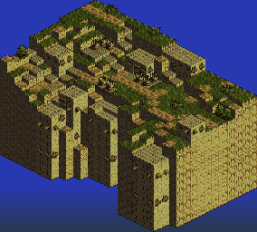 Thumbnail for a map of Baramus Training (Unmarked) for the SNES game Tactics Ogre: Let Us Cling Together.