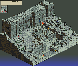 Thumbnail for a map of Brigantes Castle Entrance (South) for the SNES game Tactics Ogre: Let Us Cling Together.