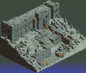 Thumbnail for a map of Brigantes Castle Entrance (South) (Unmarked) for the SNES game Tactics Ogre: Let Us Cling Together.