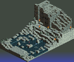 Thumbnail for a map of Brigantes Castle Entrance (West) for the SNES game Tactics Ogre: Let Us Cling Together.