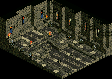 Thumbnail for a map of Brigantes Castle Interior for the SNES game Tactics Ogre: Let Us Cling Together.