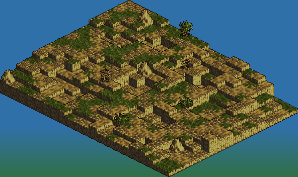 Thumbnail for a map of Brumor Plateau (Unmarked) for the SNES game Tactics Ogre: Let Us Cling Together.