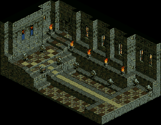 Thumbnail for a map of Coritani Castle Interior for the SNES game Tactics Ogre: Let Us Cling Together.