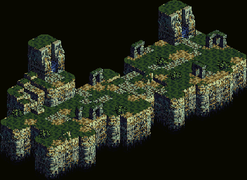 Thumbnail for a map of Eden Ancient Ruins for the SNES game Tactics Ogre: Let Us Cling Together.