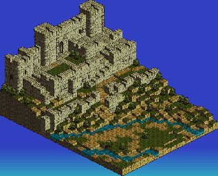 Thumbnail for a map of Fiduc Castle Entrance (South) (Unmarked) for the SNES game Tactics Ogre: Let Us Cling Together.
