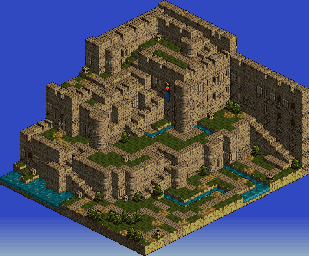 Thumbnail for a map of Heigm Castle Rear Courtyard (Unmarked) for the SNES game Tactics Ogre: Let Us Cling Together.