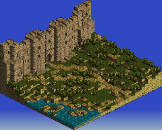 Thumbnail for a map of Heigm Castle Rear Entrance (Unmarked) for the SNES game Tactics Ogre: Let Us Cling Together.