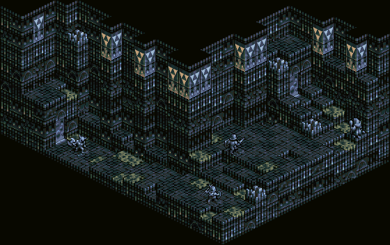 Thumbnail for a map of Hell Gate B75 (Unmarked) for the SNES game Tactics Ogre: Let Us Cling Together.
