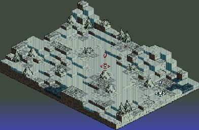 Thumbnail for a map of Madra Ice Field for the SNES game Tactics Ogre: Let Us Cling Together.