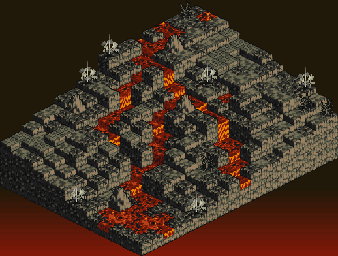 Thumbnail for a map of Mount Hedon (Unmarked) for the SNES game Tactics Ogre: Let Us Cling Together.
