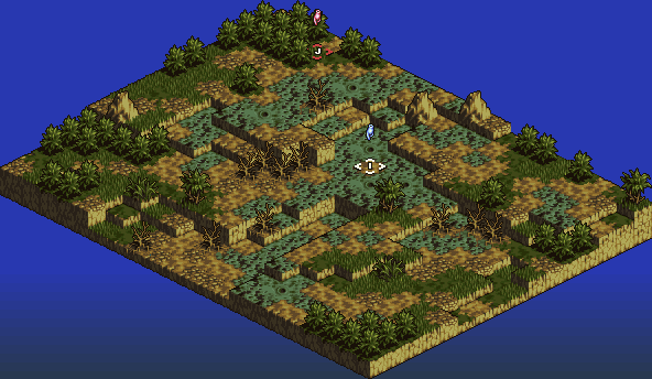 Thumbnail for a map of Nimuraba Forest for the SNES game Tactics Ogre: Let Us Cling Together.