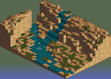 Thumbnail for a map of Yomlahaba Ravine for the SNES game Tactics Ogre: Let Us Cling Together.