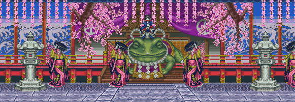 Thumbnail for a map of Noh-Stage for the SNES game Teenage Mutant Ninja Turtles: Tournament Fighters.