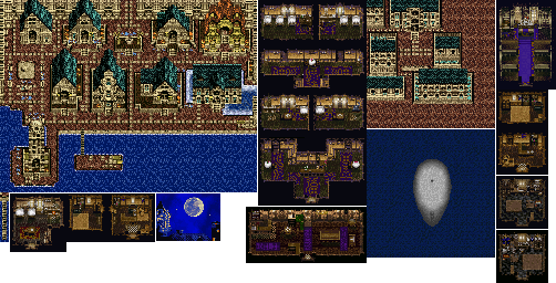 Thumbnail for a map of Port Town Of Oceania for the SNES game Treasure Hunter G.