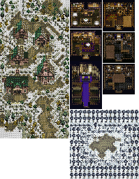 Thumbnail for a map of Ravi Town for the SNES game Treasure Hunter G.