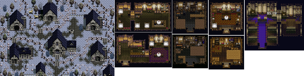 Thumbnail for a map of Rekur Town for the SNES game Treasure Hunter G.