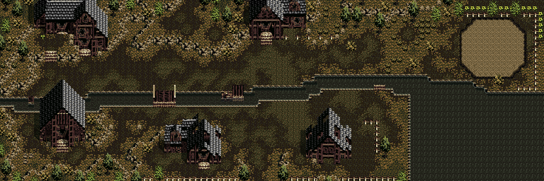 Thumbnail for a map of Rouen Village Ruins for the SNES game Treasure Hunter G.