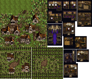 Thumbnail for a map of Tania Town for the SNES game Treasure Hunter G.