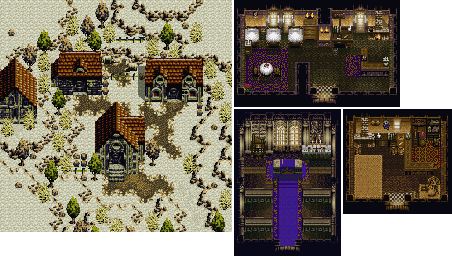 Thumbnail for a map of Unoi Village for the SNES game Treasure Hunter G.