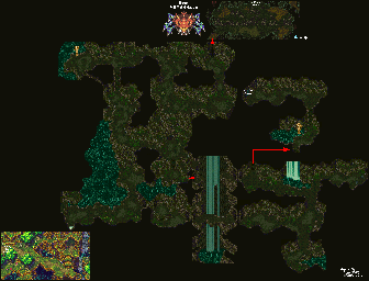 Thumbnail for a map of Cave Of Waterfalls for the SNES game Trials Of Mana.
