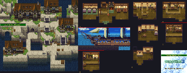 Thumbnail for a map of Fishing Harbor Palo for the SNES game Trials Of Mana.