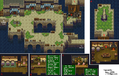Thumbnail for a map of Free City Maia for the SNES game Trials Of Mana.