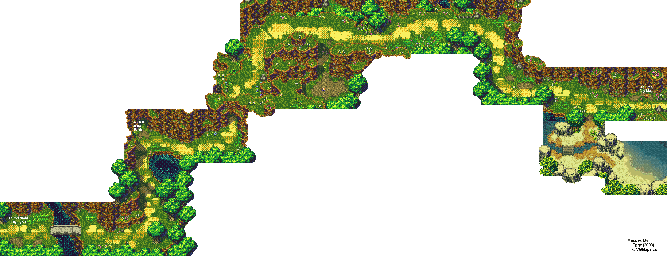 Thumbnail for a map of Golden Road for the SNES game Trials Of Mana.