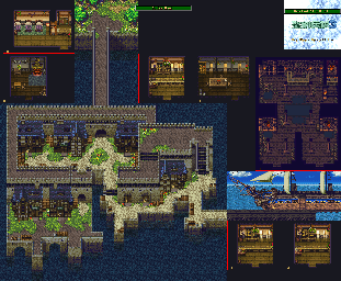 Thumbnail for a map of Merchant City Byzel for the SNES game Trials Of Mana.