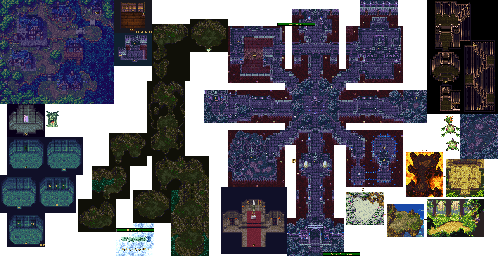 Thumbnail for a map of Mirage Palace (South) for the SNES game Trials Of Mana.