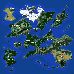 Thumbnail for a map of Overworld (English) for the SNES game Trials Of Mana.