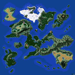 Thumbnail for a map of Overworld (Unmarked) for the SNES game Trials Of Mana.