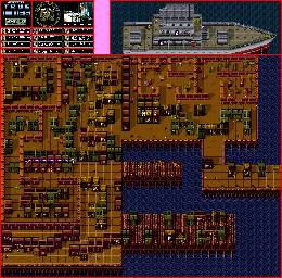 Thumbnail for a map of Mission 6: Docks for the SNES game True Lies.