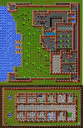Thumbnail for a map of Jhelom for the SNES game Ultima: Runes Of Virtue II.