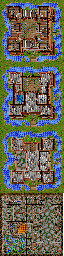 Thumbnail for a map of Lord British's Castle for the SNES game Ultima: Runes Of Virtue II.