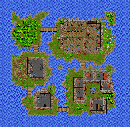 Thumbnail for a map of Skara Brae for the SNES game Ultima: Runes Of Virtue II.