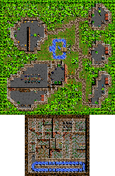 Thumbnail for a map of Yew for the SNES game Ultima: Runes Of Virtue II.