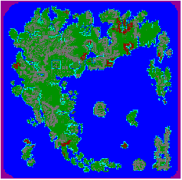 Thumbnail for a map of Britannia (Gem Map) for the SNES game Ultima VI: The False Prophet.