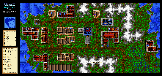 Thumbnail for a map of Britannia Minoc for the SNES game Ultima VI: The False Prophet.