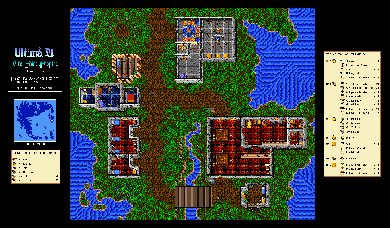 Thumbnail for a map of Britannia Moonglow for the SNES game Ultima VI: The False Prophet.