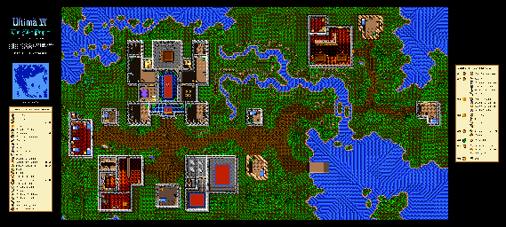 Thumbnail for a map of Britannia Serpent's Hold for the SNES game Ultima VI: The False Prophet.