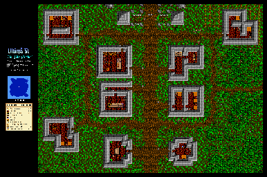 Thumbnail for a map of Gargoyle World City Of Investigation for the SNES game Ultima VI: The False Prophet.