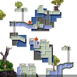 Thumbnail for a map of Field 00 for the SNES game Umihara Kawase.