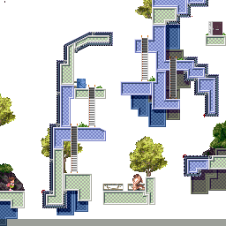 Thumbnail for a map of Field 01 for the SNES game Umihara Kawase.
