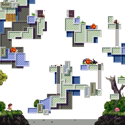 Thumbnail for a map of Field 02 for the SNES game Umihara Kawase.