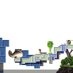 Thumbnail for a map of Field 08 for the SNES game Umihara Kawase.