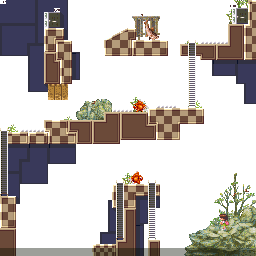 Thumbnail for a map of Field 17 for the SNES game Umihara Kawase.