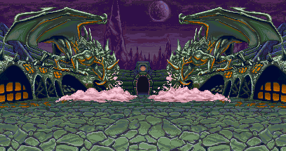 Thumbnail for a map of Dragon Arena for the SNES game WeaponLord.